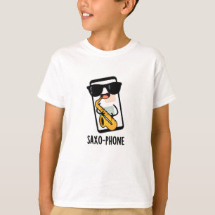 T-shirt Saxo-phone amusant de téléphones cellulaires Puns