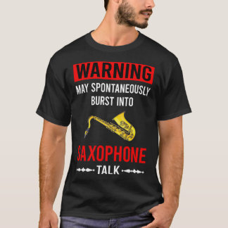 T-shirt Saxophone à avertissement rouge