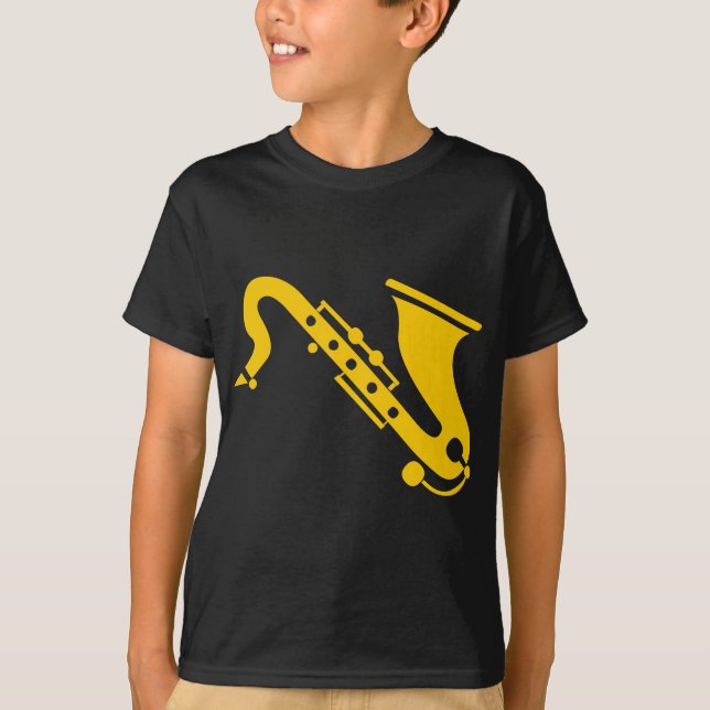 T-shirt Saxophone - Ambre (Devant)