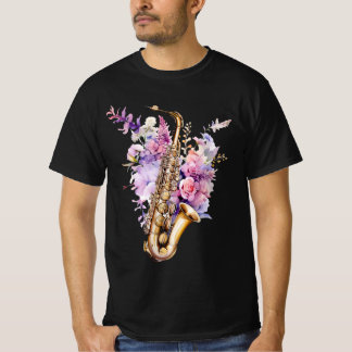 T-shirt Saxophone- Colorful graffiti