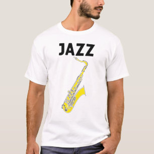 T-shirt Saxophone cool Pour Hommes Jazz Joueuse Marche