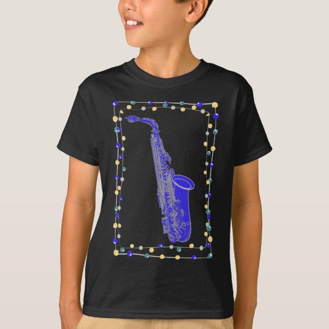T-shirt Saxophone de Noël (Devant)
