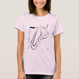 T-shirt Saxophone. des dames T. de la Nouvelle-Orléans