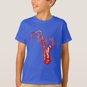 T-shirt Saxophone et notes Très Cool