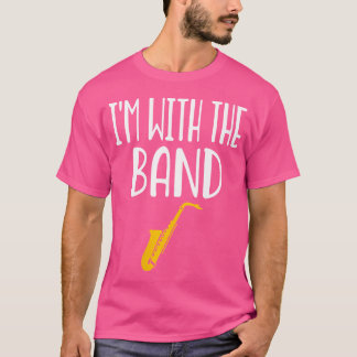 T-shirt Saxophone féminin - Orchestre de musique de groupe