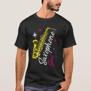 T-shirt Saxophone Girl Musician Saxophonist Girls Gift Sax