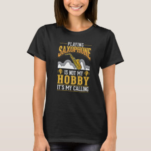 T-shirt Saxophone Hobby Saxophone Lecteur Saxophoniste