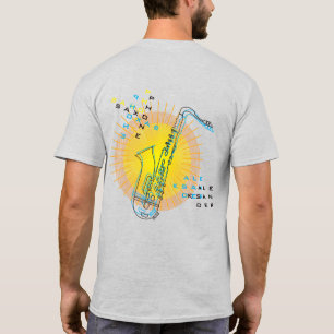T-shirt Saxophone Illustration Cool Art moderne Saxophonis
