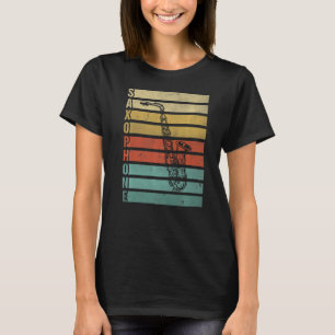 T-shirt Saxophone Jazz Saxophoniste Joueur Vintage