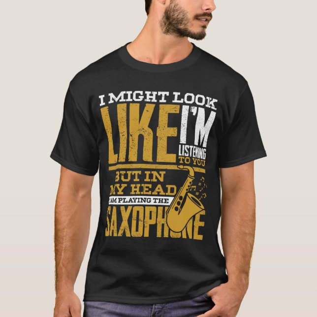 T-shirt Saxophone joueur (Devant)