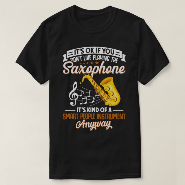 T-shirt Saxophone Lover Saxophone Lecteur Musicien Musicie (Design devant)