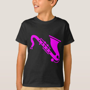 T-shirt Saxophone - magenta