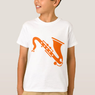 T-shirt Saxophone - Orange