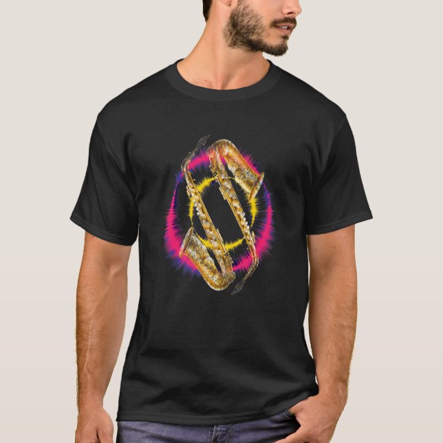 T-shirt Saxophone Player Music (Devant)