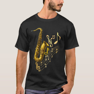 T-shirt saxophone pour les mélomanes