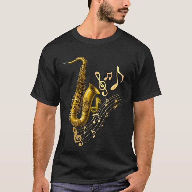 T-shirt saxophone pour les mélomanes (Devant)