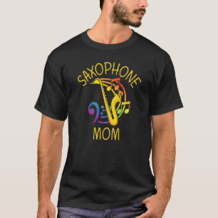 T-shirt Saxophone Pour Maman Instrument De Reed Pour Femme