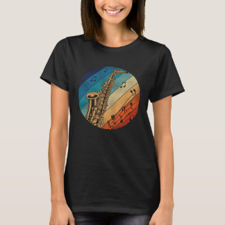 T-shirt Saxophone Retro Vintage  1