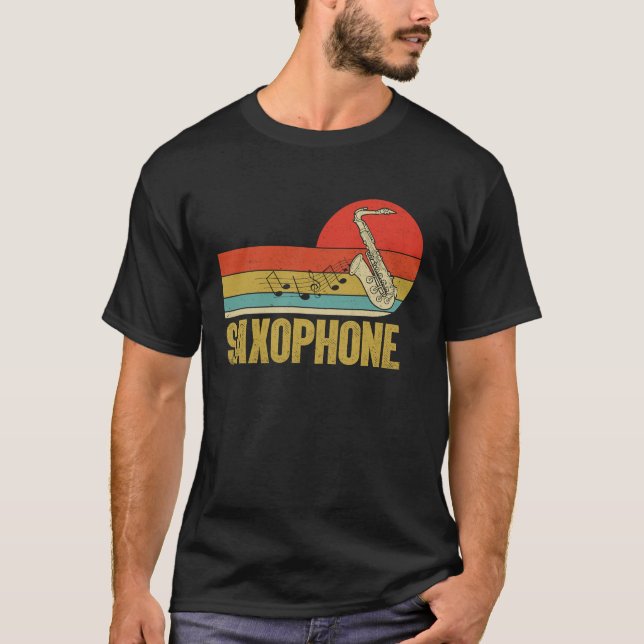 T-shirt Saxophone Saxaphone Player Music Jazz Tenor  2 (Devant)