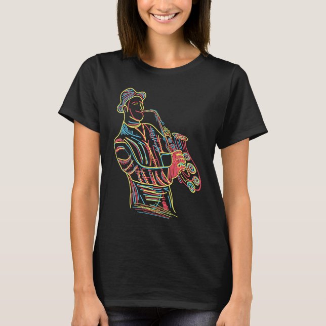 T-shirt Saxophone Saxophone Player And Musician (Devant)