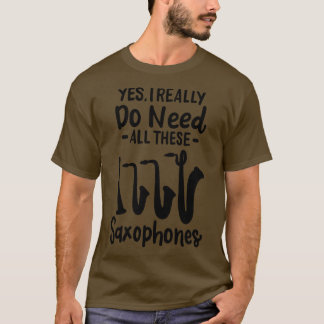 T-shirt Saxophone Types 1