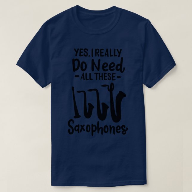 T-shirt Saxophone Types 2 (Design devant)