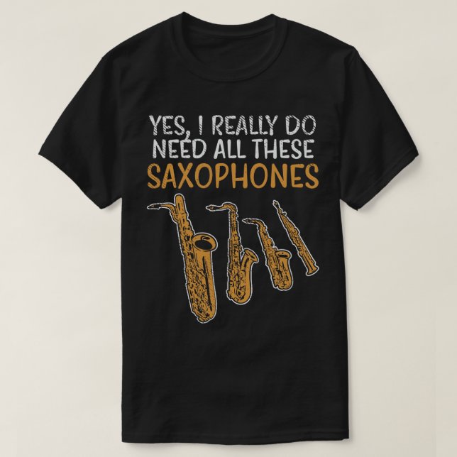 T-shirt Saxophone Types 4 (Design devant)