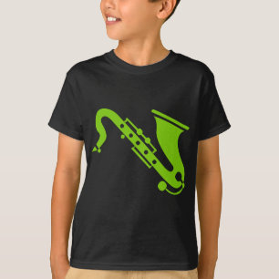 T-shirt Saxophone - Vert Martien
