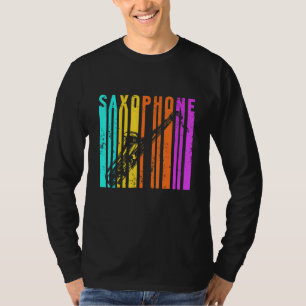 T-shirt Saxophone Vintage Saxophoniste Retro Musi