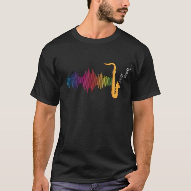 T-shirt Saxophoniste de jazz (Devant)