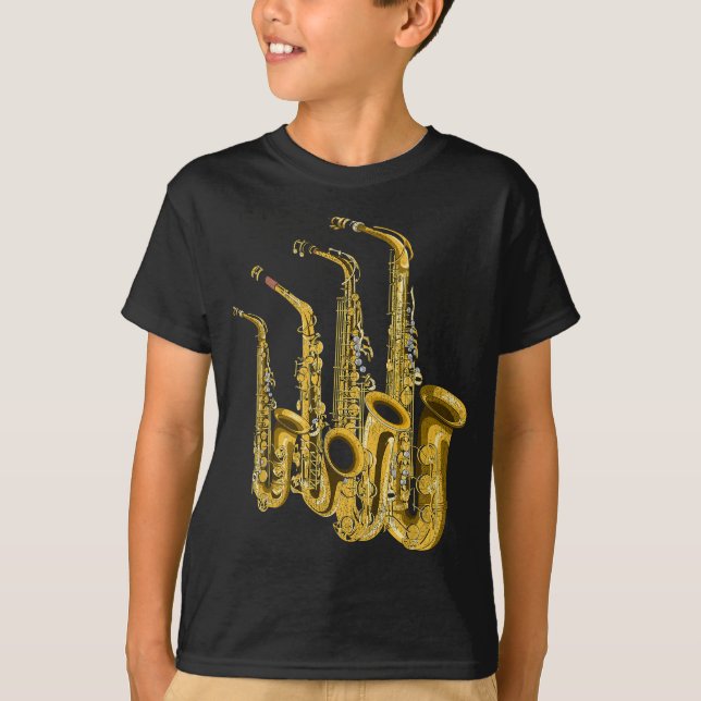 T-shirt Saxophoniste instrument de musique Saxophone Lecte (Devant)