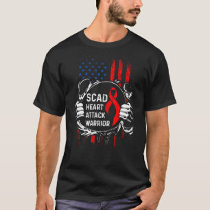 T-shirt SCAD Attaque cardiaque Survivante Couleurs Guerrie