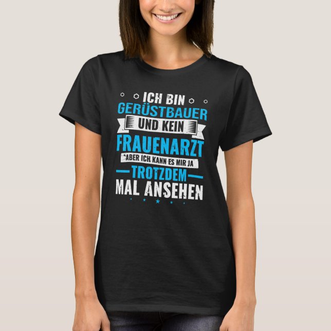 T-shirt Scaffolant Dire Versaut Gynécologue Joke Sca (Devant)