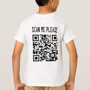 T-shirt Scan Me Please QR Code - Smile, It's Free