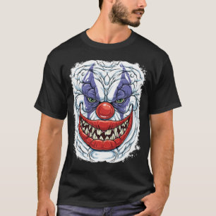 T-shirt Scandale Déplaisant visage clown drôle Halloween