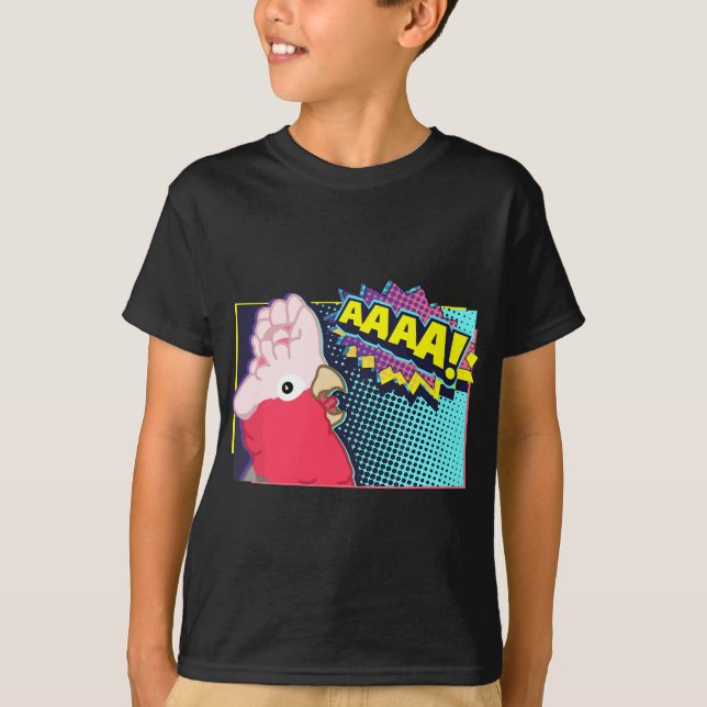 T-shirt Scandale Galah Cockatoo Comique, Mèmes d'oiseaux,  (Devant)