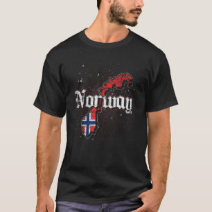 T-shirt Scandinavie Pays nordique Drapeau norvégien Norvèg