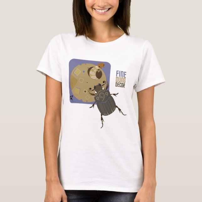 T-shirt Scarabée de Bugzter - de Dung accrochant vers le (Devant)