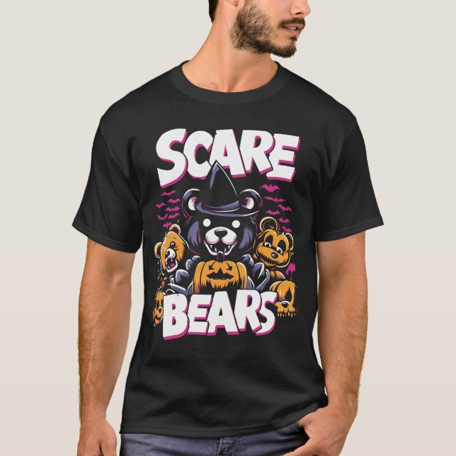 T-shirt Scare Bears Éffrayant drôle Halloween Design (Devant)