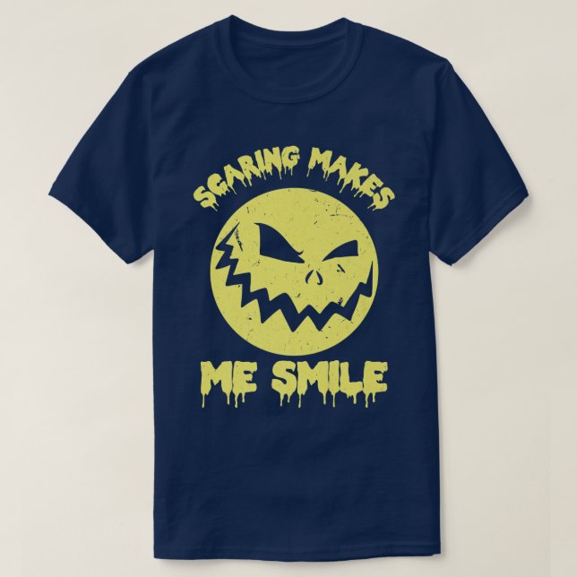 T-shirt Scare Me Fait Smile Halloween Tricoter Ou Treat Sc (Design devant)