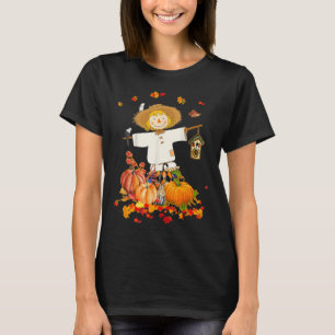 T-shirt Scarecrow Automne Bonjour Automne Citrouille Thank