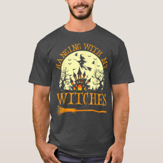 T-shirt Scary Halloween design avec sorcière, balai sorcie