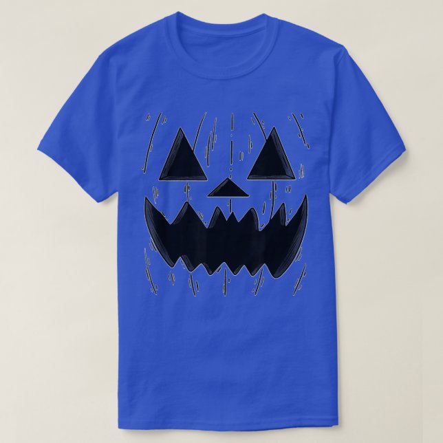 T-shirt Scary JackOLantern Citrouille face orange (Design devant)