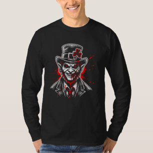 T-shirt Scary Leprechaun Costume d'Halloween Déplaisant Bl