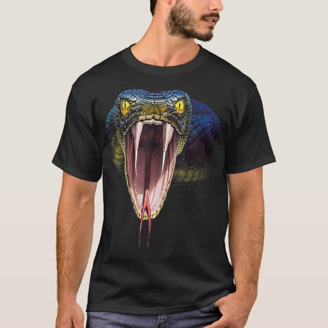 T-shirt Scary Serpent Mamba noir Halloween Costume cadeau (Devant)