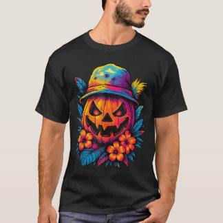 T-shirt Scary ved Pumpkin Tropical Summer Halloween Summer