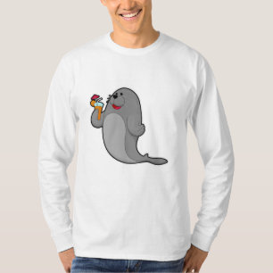 T-shirt Sceau à boire avec du jus