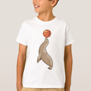 T-shirt Sceau avec basket-ball