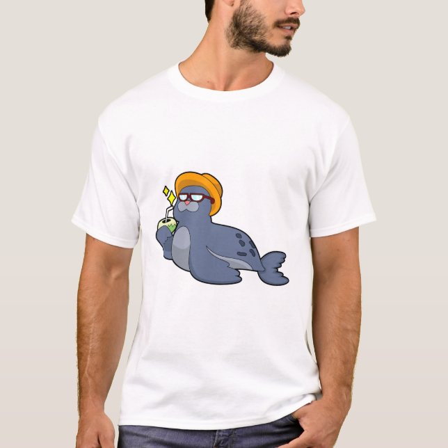 T-shirt Sceau avec noix de coco (Devant)
