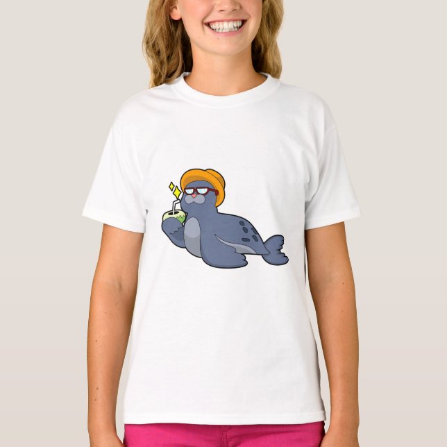 T-shirt Sceau avec noix de coco (Devant)